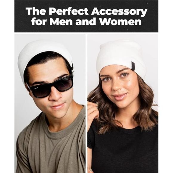 Slouchy Beanie Hat Womens Warm Cotton Soft Knit Winter Casual Daily Hat - Picture 3 of 8